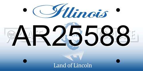 AR25588 Illinois License Plate