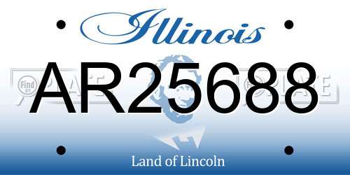 AR25688 Illinois License Plate