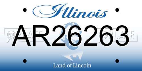 AR26263 Illinois License Plate