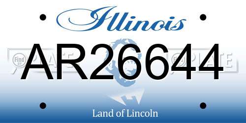AR26644 Illinois License Plate
