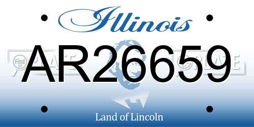 AR26659 Illinois License Plate