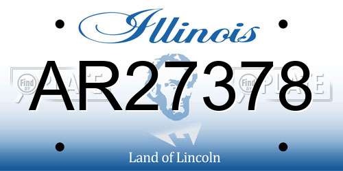AR27378 Illinois License Plate