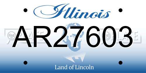 AR27603 Illinois License Plate