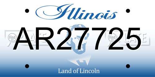 AR27725 Illinois License Plate