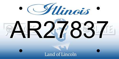 AR27837 Illinois License Plate
