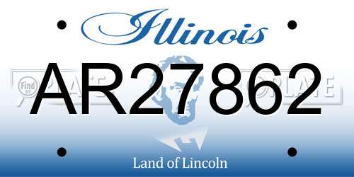 AR27862 Illinois License Plate