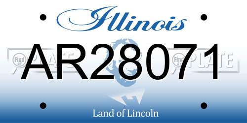 AR28071 Illinois License Plate