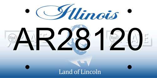 AR28120 Illinois License Plate