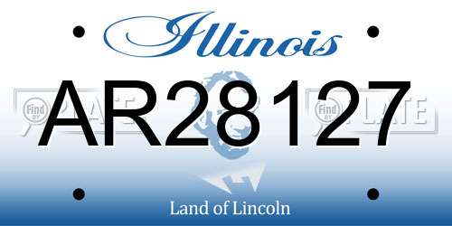 AR28127 Illinois License Plate