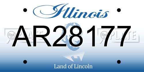 AR28177 Illinois License Plate