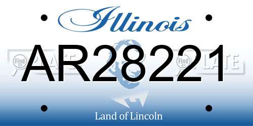 AR28221 Illinois License Plate