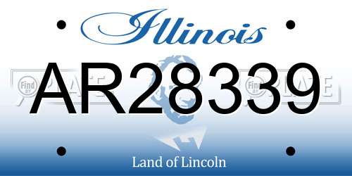 AR28339 Illinois License Plate
