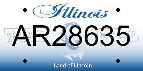 AR28635 Illinois License Plate