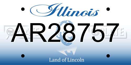 AR28757 Illinois License Plate