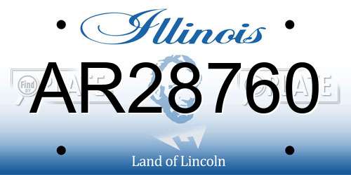 AR28760 Illinois License Plate