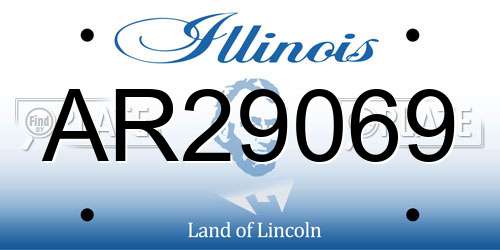 AR29069 Illinois License Plate