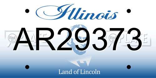 AR29373 Illinois License Plate