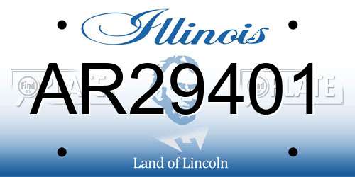 AR29401 Illinois License Plate