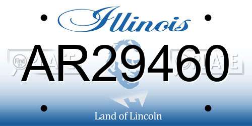 AR29460 Illinois License Plate