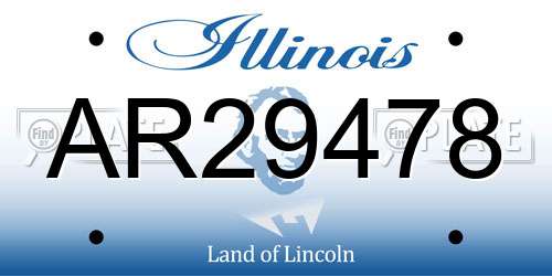 AR29478 Illinois License Plate