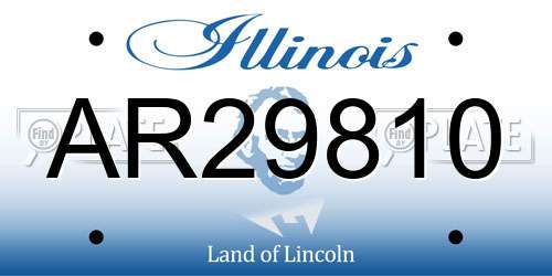 AR29810 Illinois License Plate