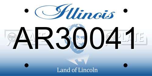 AR30041 Illinois License Plate