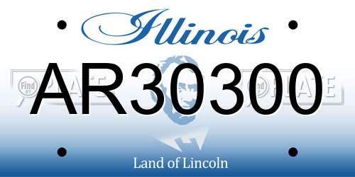 AR30300 Illinois License Plate