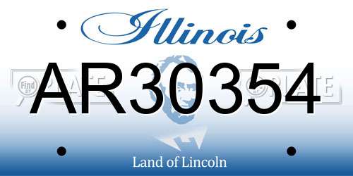 AR30354 Illinois License Plate