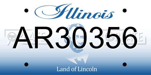 AR30356 Illinois License Plate