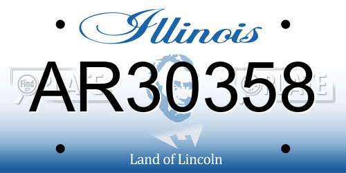 AR30358 Illinois License Plate