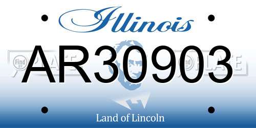 AR30903 Illinois License Plate