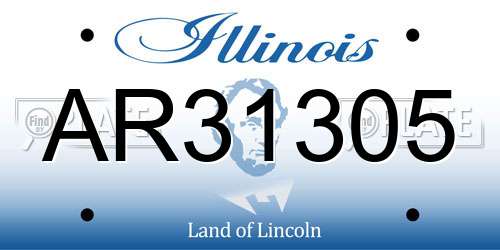 AR31305 Illinois License Plate