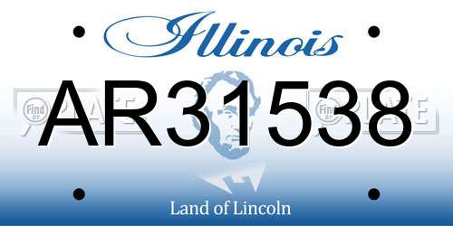 AR31538 Illinois License Plate