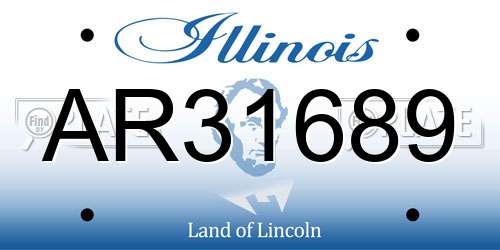 AR31689 Illinois License Plate