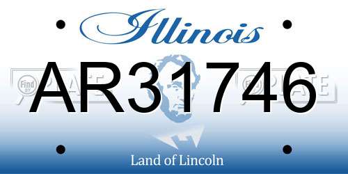 AR31746 Illinois License Plate