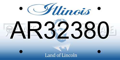 AR32380 Illinois License Plate