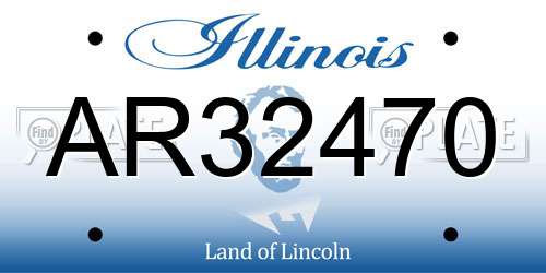 AR32470 Illinois License Plate