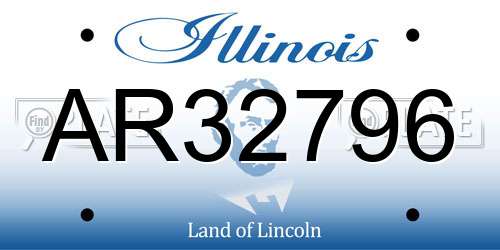 AR32796 Illinois License Plate