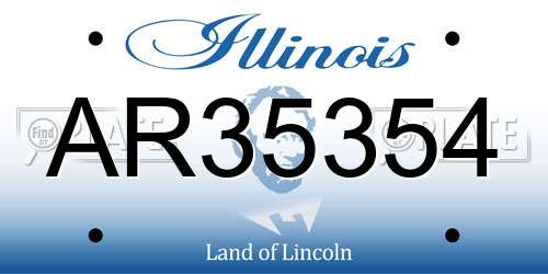 AR35354 Illinois License Plate