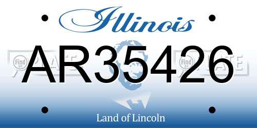 AR35426 Illinois License Plate