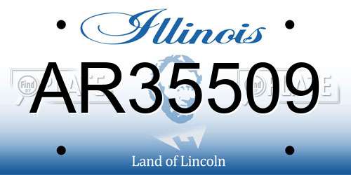 AR35509 Illinois License Plate