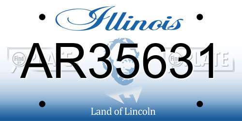 AR35631 Illinois License Plate