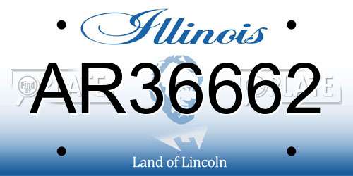 AR36662 Illinois License Plate