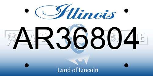 AR36804 Illinois License Plate