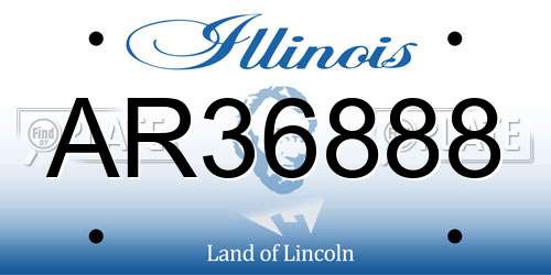 AR36888 Illinois License Plate