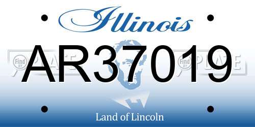 AR37019 Illinois License Plate