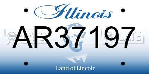 AR37197 Illinois License Plate