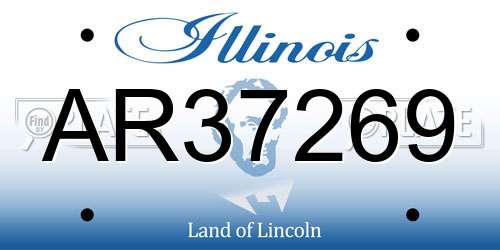 AR37269 Illinois License Plate