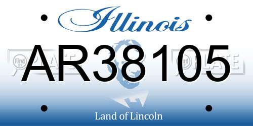 AR38105 Illinois License Plate