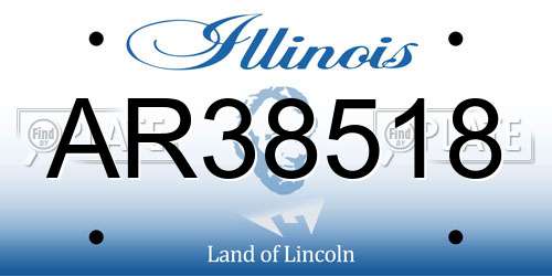 AR38518 Illinois License Plate